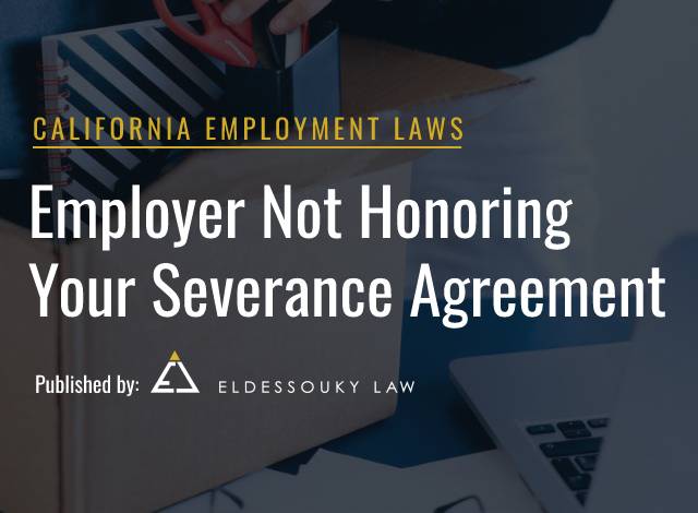 employer not honoring severance agreement
